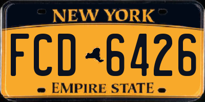 NY license plate FCD6426