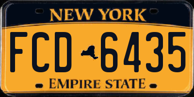NY license plate FCD6435