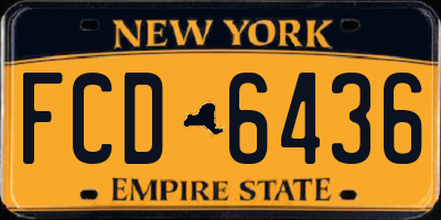 NY license plate FCD6436