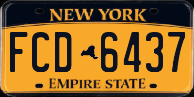 NY license plate FCD6437