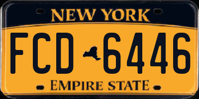 NY license plate FCD6446