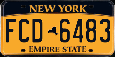 NY license plate FCD6483