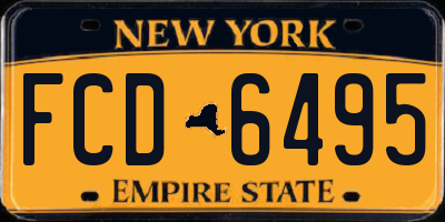 NY license plate FCD6495