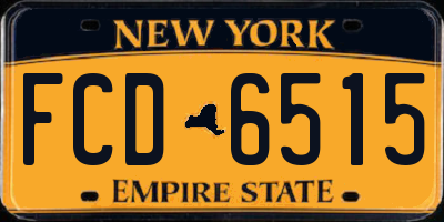 NY license plate FCD6515