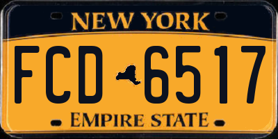 NY license plate FCD6517