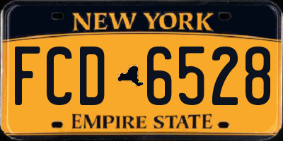 NY license plate FCD6528
