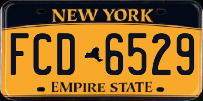 NY license plate FCD6529