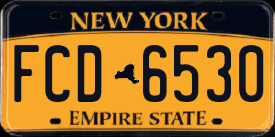 NY license plate FCD6530