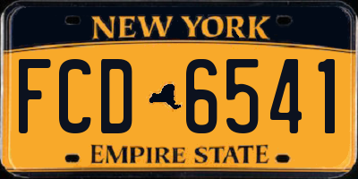 NY license plate FCD6541
