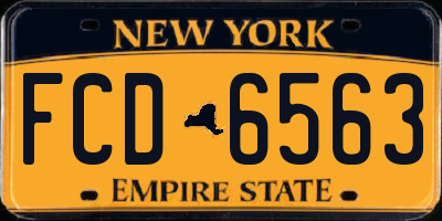 NY license plate FCD6563