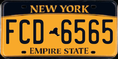 NY license plate FCD6565