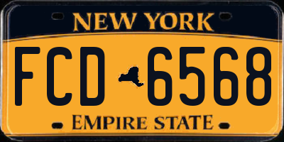 NY license plate FCD6568