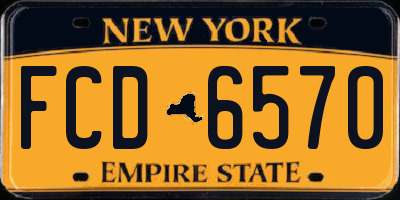 NY license plate FCD6570