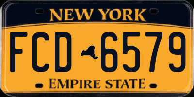 NY license plate FCD6579