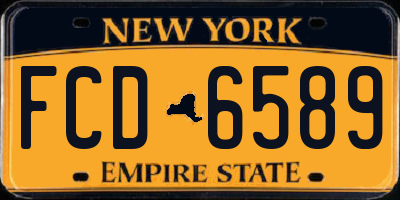NY license plate FCD6589