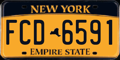 NY license plate FCD6591