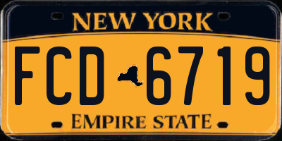 NY license plate FCD6719