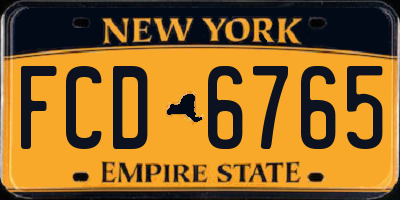 NY license plate FCD6765