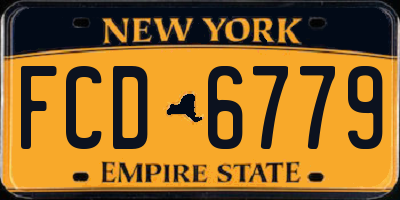 NY license plate FCD6779