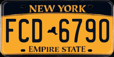 NY license plate FCD6790
