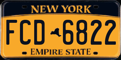 NY license plate FCD6822