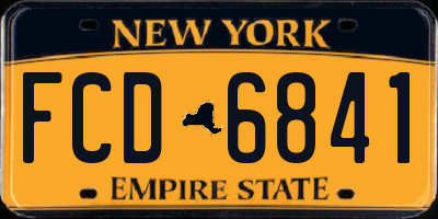 NY license plate FCD6841