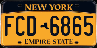 NY license plate FCD6865