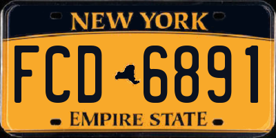 NY license plate FCD6891