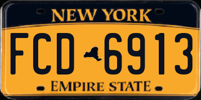 NY license plate FCD6913