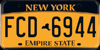 NY license plate FCD6944