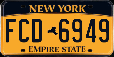 NY license plate FCD6949