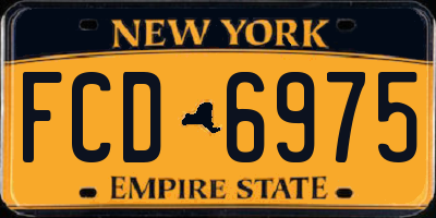 NY license plate FCD6975