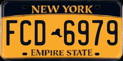 NY license plate FCD6979