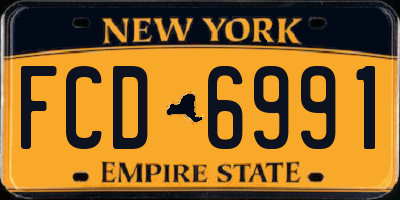 NY license plate FCD6991