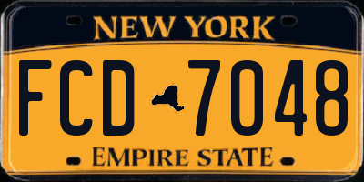 NY license plate FCD7048