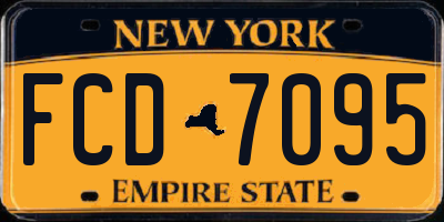 NY license plate FCD7095