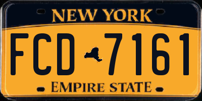 NY license plate FCD7161