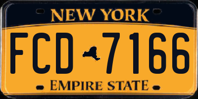 NY license plate FCD7166