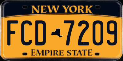 NY license plate FCD7209