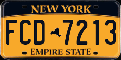 NY license plate FCD7213
