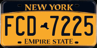 NY license plate FCD7225