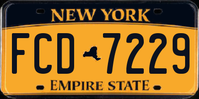 NY license plate FCD7229