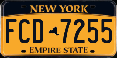 NY license plate FCD7255