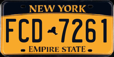 NY license plate FCD7261