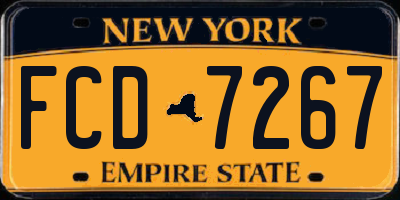 NY license plate FCD7267