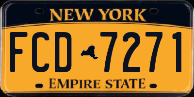 NY license plate FCD7271