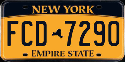 NY license plate FCD7290
