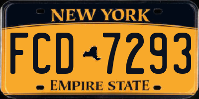 NY license plate FCD7293