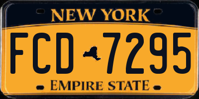 NY license plate FCD7295