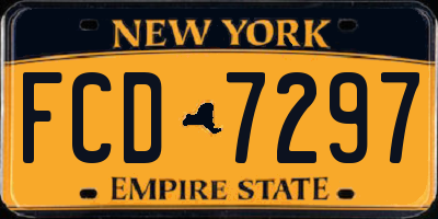 NY license plate FCD7297